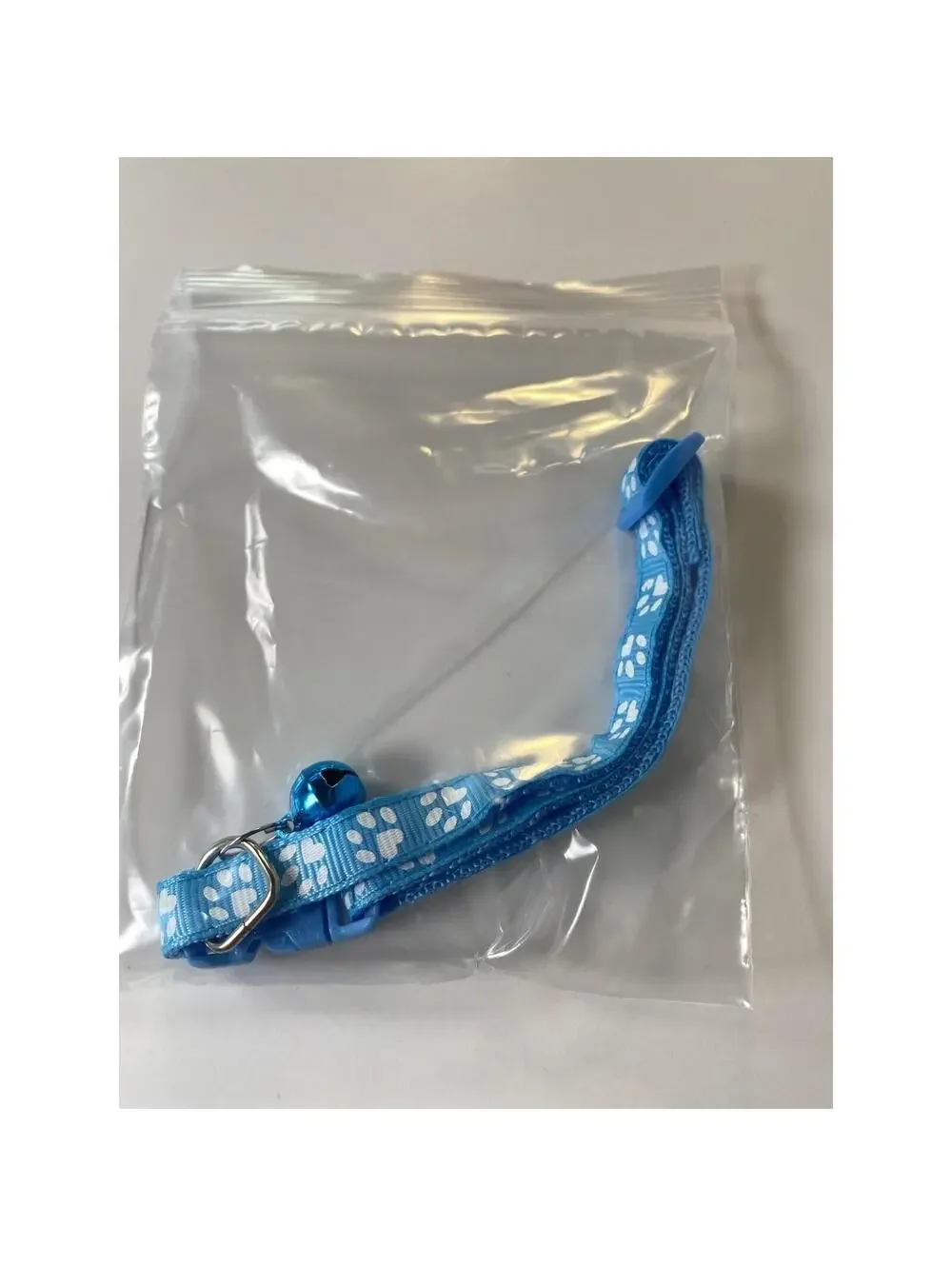 Baby Blue Pet Collar for Cats/Small Dogs, Brand New with Jingle Bell, Adjustable